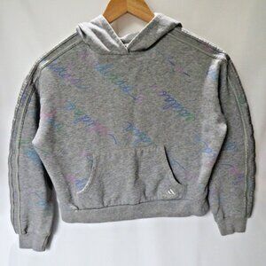 Girls Adidas Size Youth Medium 10- 12 Pullover Hoodie Sweatshirt Gray